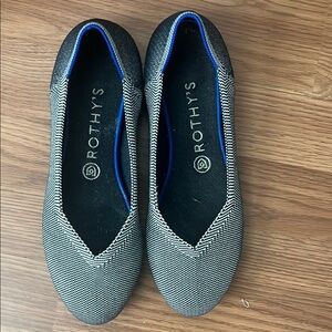 Rothy's Women's Black and Blue Loafers
